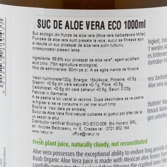 Suc de aloe vera eco 1l