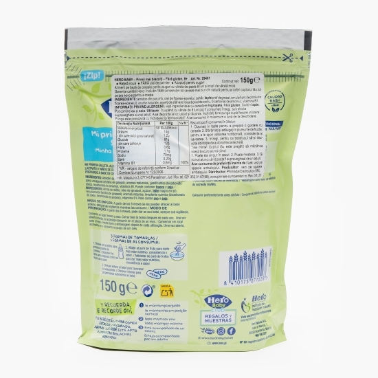 Biscuiți pentru copii, Primii mei biscuiți, +8 luni, fără gluten 150g