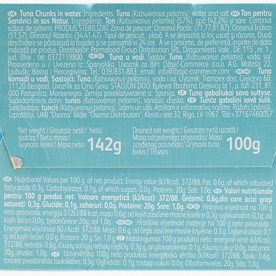Ton pentru sandwich în sos natur 142g 
