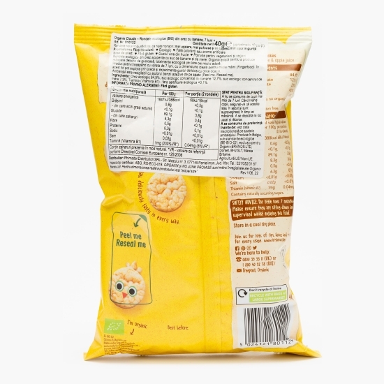 Rondele ecologice din orez cu banane, 7+ luni, 40g