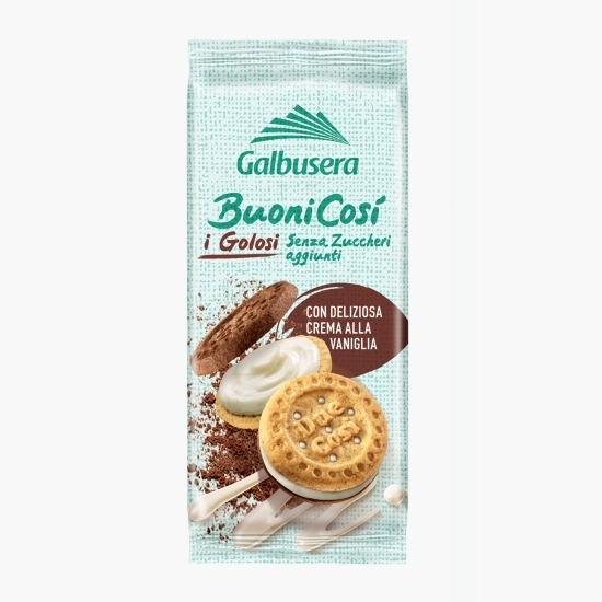 Biscuiți cu cremă de vanilie fără zahăr 40g