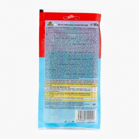 Jeleuri acre cu aromă de tutti frutti 85g