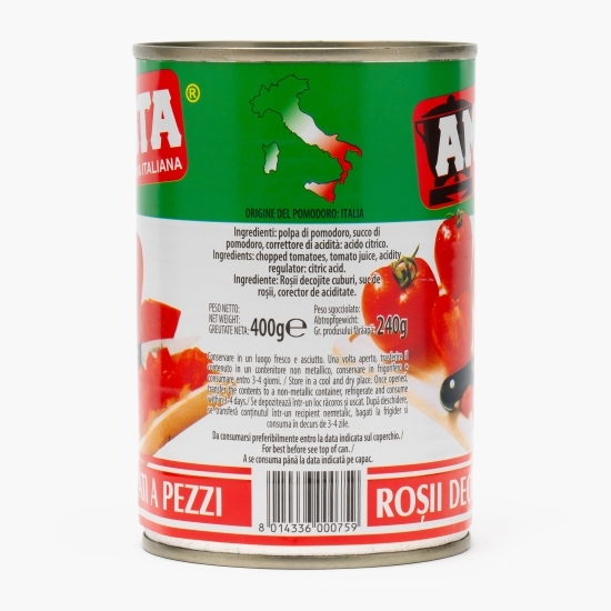 Roșii decojite cuburi 400g