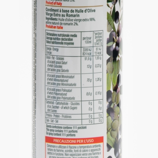 Ulei de măsline extravirgin cu aromă rozmarin eco 200ml