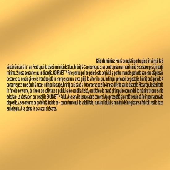 Hrană umedă pentru pui de pisică Gourmet Gold, 85g, cu vițel