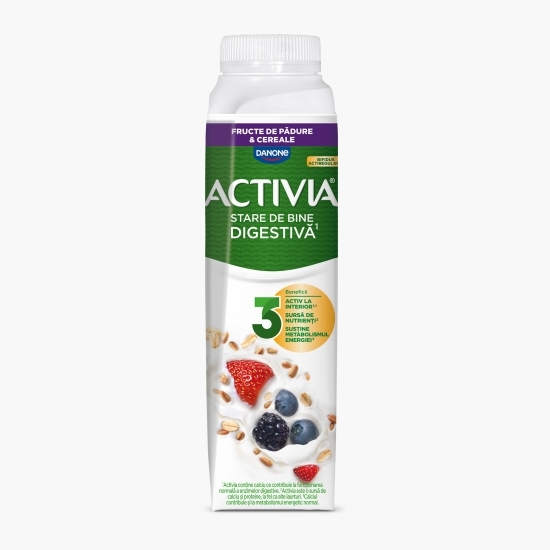 Iaurt de băut cu cereale integrale și fructe de pădure 320g