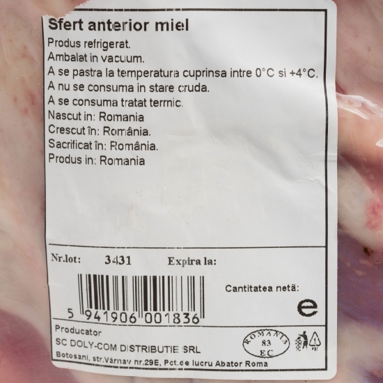 Sfert anterior miel 2.8Kg