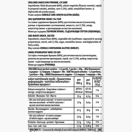 Chipsuri Tortillas cu sare 110g