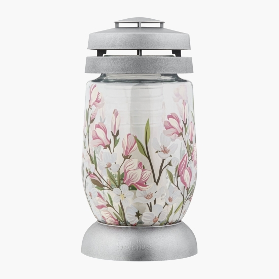 Candelă din sticlă cu model magnolie 3l