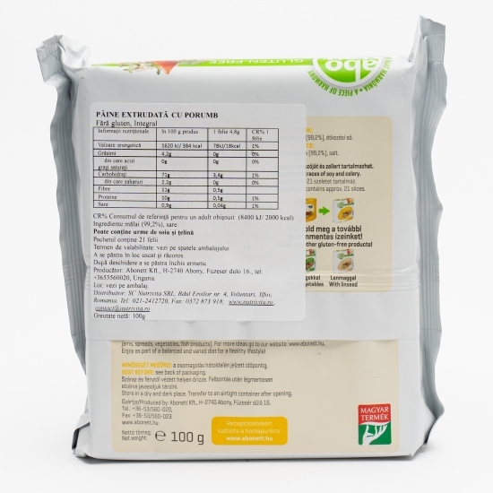 Tartine crocante fără gluten cu porumb 100g