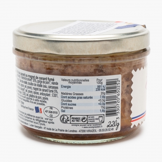 Pate cu piept de rață afumată 220g