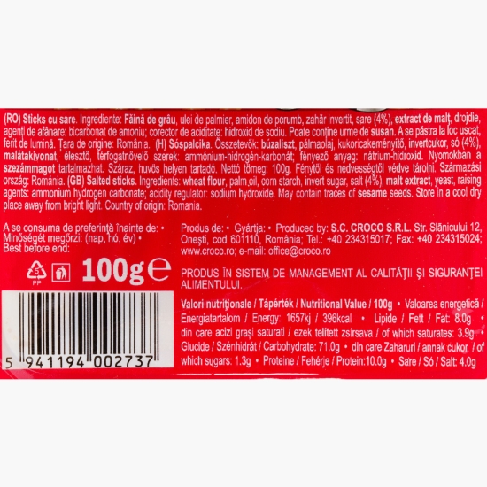 Sticksuri cu sare 100g