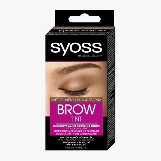 Vopsea vegană pentru sprâncene, rezistentă la apă și ștergere, maro deschis, 10ml