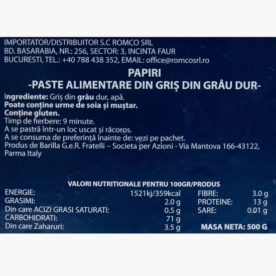 Paste Papiri n.294 500g
