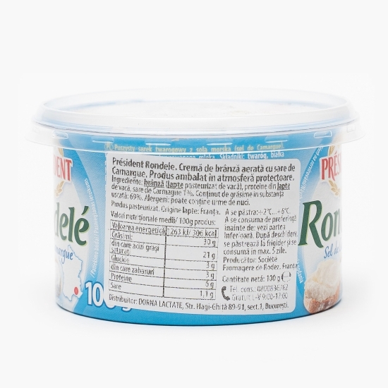 Cremă de brânză aerată Rondelé cu sare de Camargue 100g