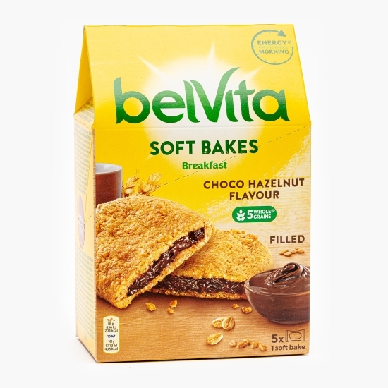 Biscuiți mic dejun cu aromă de ciocolată și alune Soft Bakes 5 buc, 250g