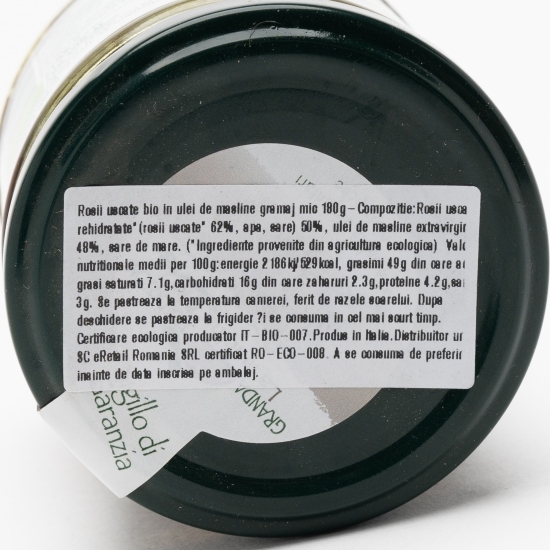 Roșii uscate eco în ulei de măsline 180g