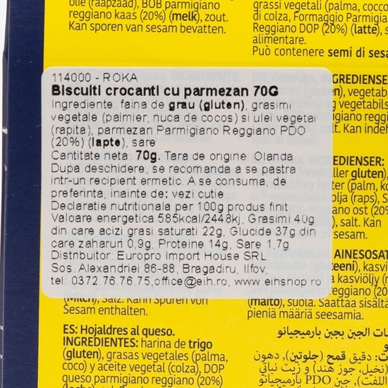 Biscuiți crocanți cu parmezan 70g 