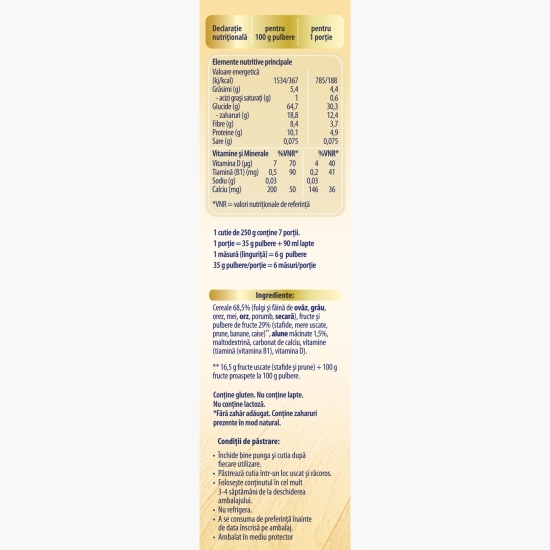 7 cereale cu 5 fructe Junior de la 1 an 250g