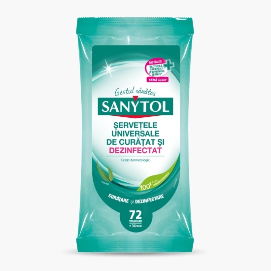 Șervețele de curățat și dezinfectat, universale 72 buc