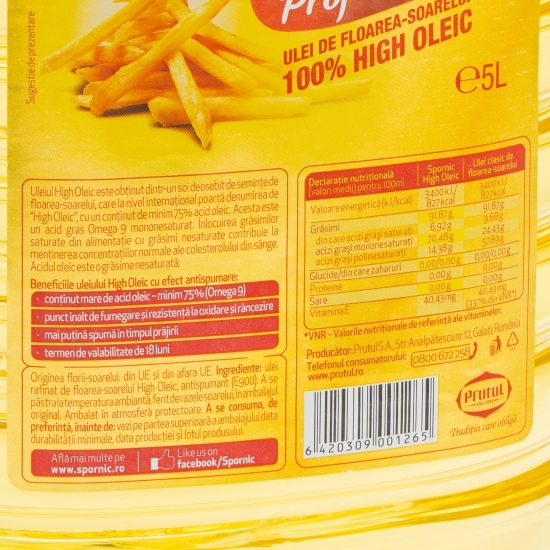 Ulei High Oleic pentru prăjit 5l
