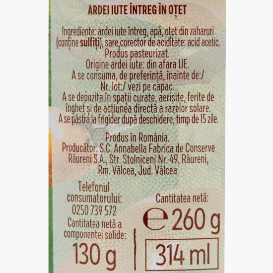Ardei iute în oțet 260g