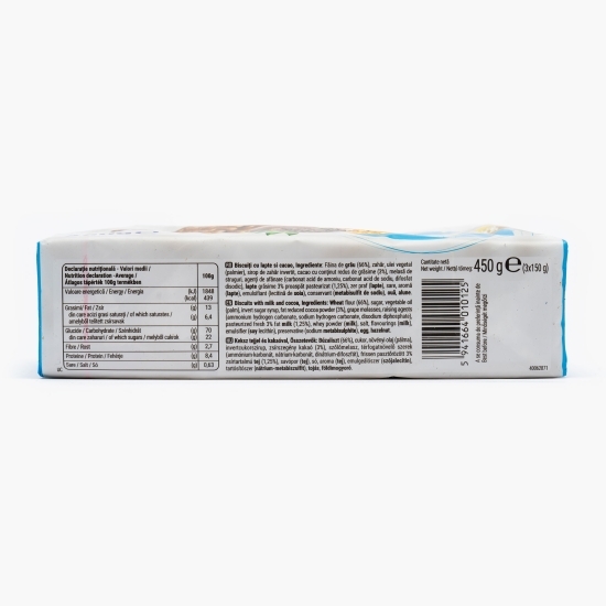 Biscuiți Petit Beurre cu lapte și cacao 450g