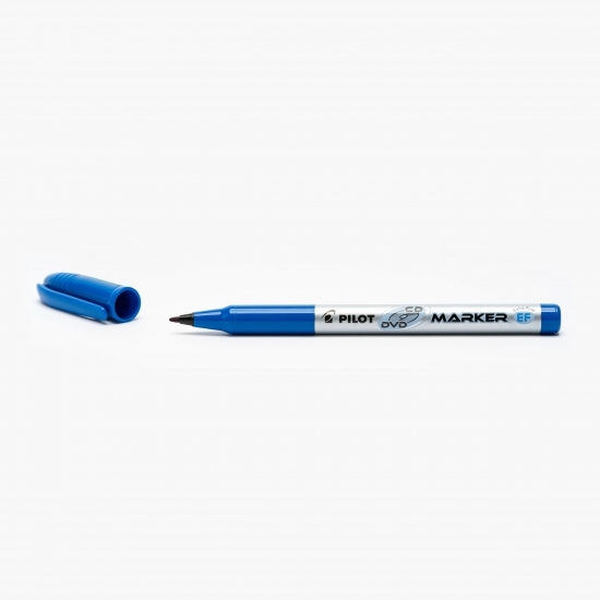 Marker permanent Begreen, 0.6 mm, vârf rotund, pentru CD/DVD, albastru