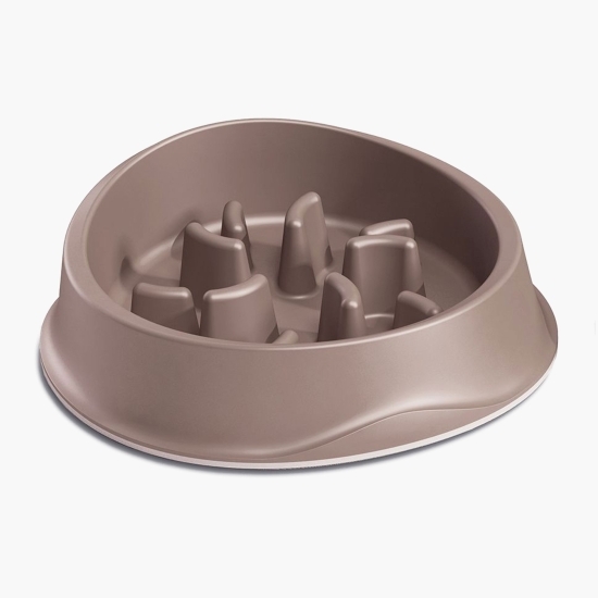 Castron plastic pentru câini și pisici, Slow Food, 0.5l, maro