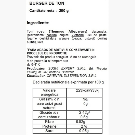 Burger de ton 2 buc (200g)