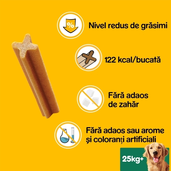 Batoane dentare pentru câini de talie mare, 7 buc, 270g, DentaStix 