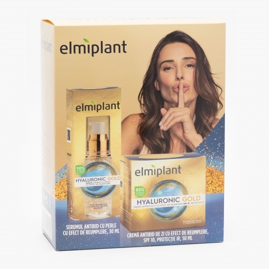 Set Hyaluronic Gold cremă de zi 50ml + serum antirid 30ml