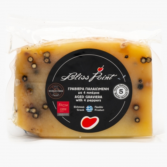 Brânză Graviera maturată cu 4 tipuri de piper 125g