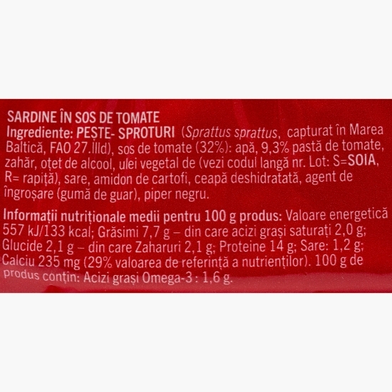 Sardine baltice în sos tomat 110g