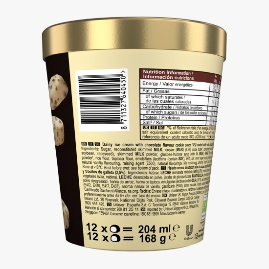 Înghețată Bon Bon White Chocolate & Cookies 0.204l