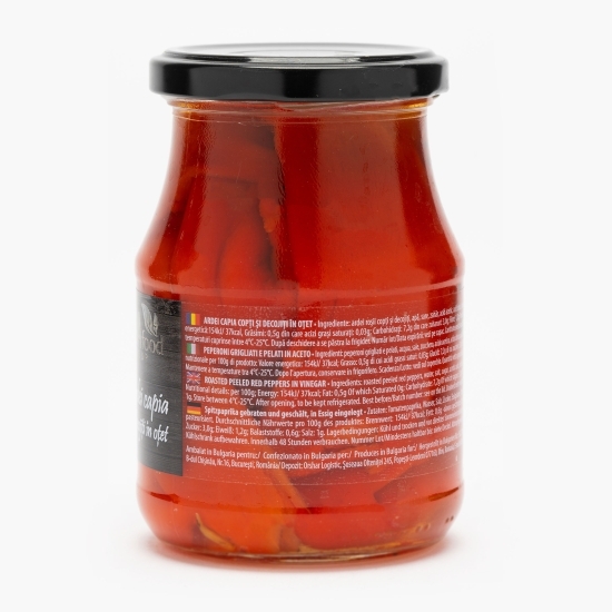 Ardei capia copți și decojiți în oțet 350g