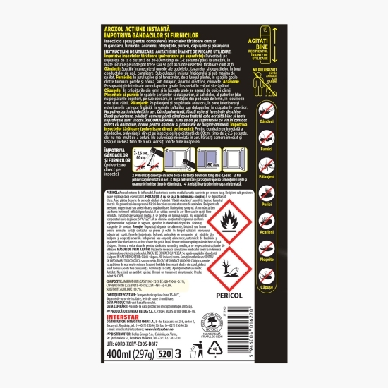 Spray insecticid - acțiune instantă 400ml