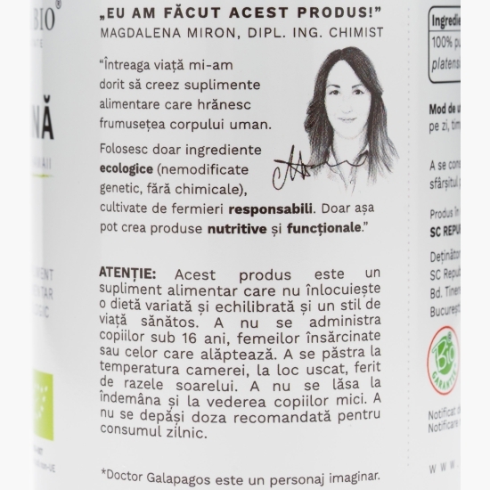 Spirulină ecologică 400mg, 300 tablete