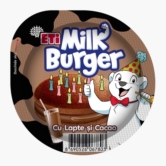 Prăjitură Milk Burger cu cacao, miere și cremă de lapte 35g