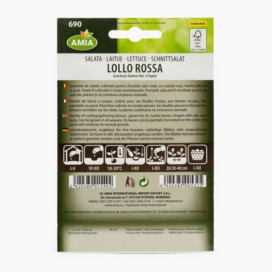 Semințe salată Lollo Rossa 1.8g