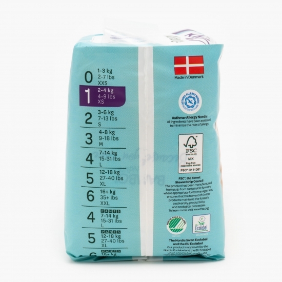Scutece eco 0% clor mărimea 1, 2-4kg, 22 buc