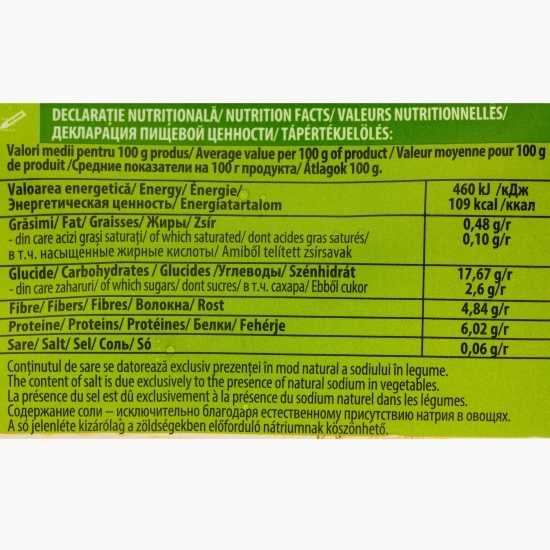 Amestec de legume pentru ciorbă de fasole albă boabe, 400g