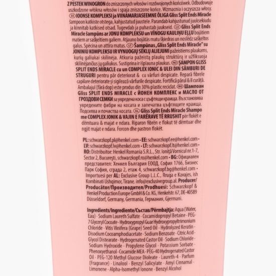 Șampon pentru păr deteriorat și vârfuri despicate Split Hair Miracle 400ml