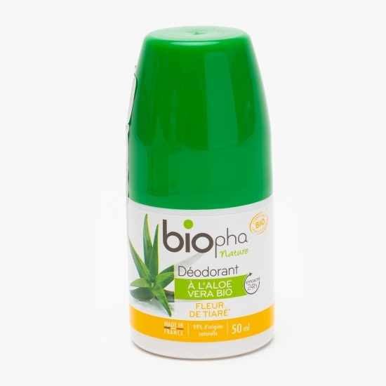 Deodorant roll-on bio cu flori de tiare 50ml