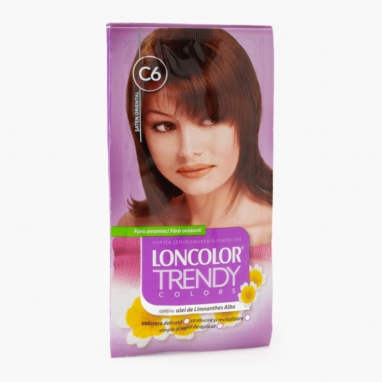 Vopsea semipermanentă pentru păr C6 șaten oriental plicuri 2x25ml