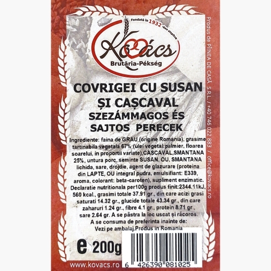 Covrigei cu susan și cașcaval 200g