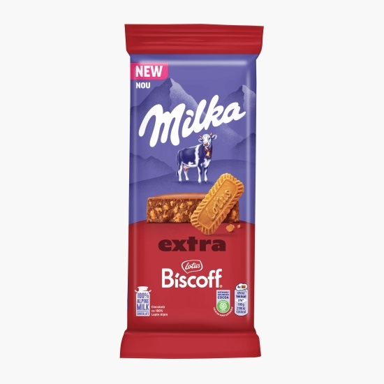 Ciocolată cu lapte alpin Extra Lotus Biscoff 190g
