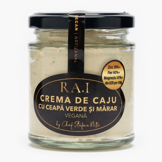 Cremă vegană de caju cu ceapă verde și mărar 160g