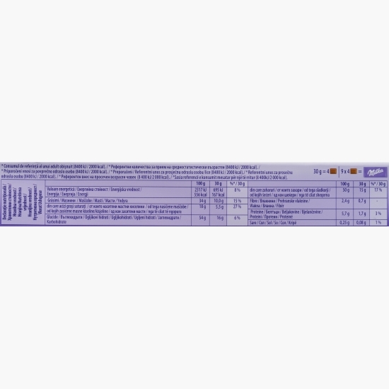 Ciocolată cu lapte, cremă de alune și napolitană 270g