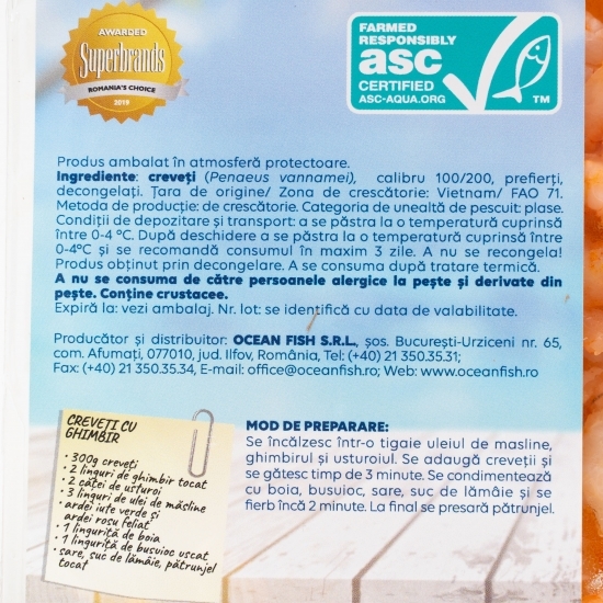 Creveți prefierți decongelați 100/200, 300g